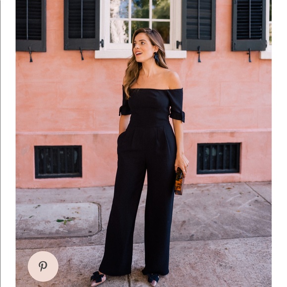 NEW • Gal Meets Glam • Meredith Jumpsuit Black - Picture 2 of 6